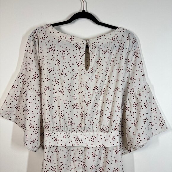 Hayden the Leslie Shirt-Dots Scoop Neck Cream Boho Blouse Size 2XL-3XL - Picture 8 of 13